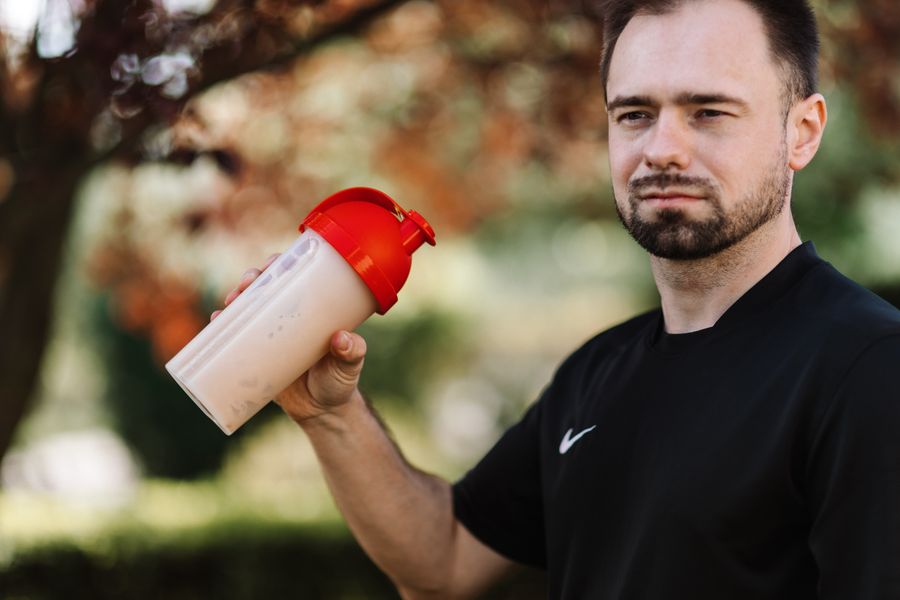 Batido de proteínas para nutrición deportiva