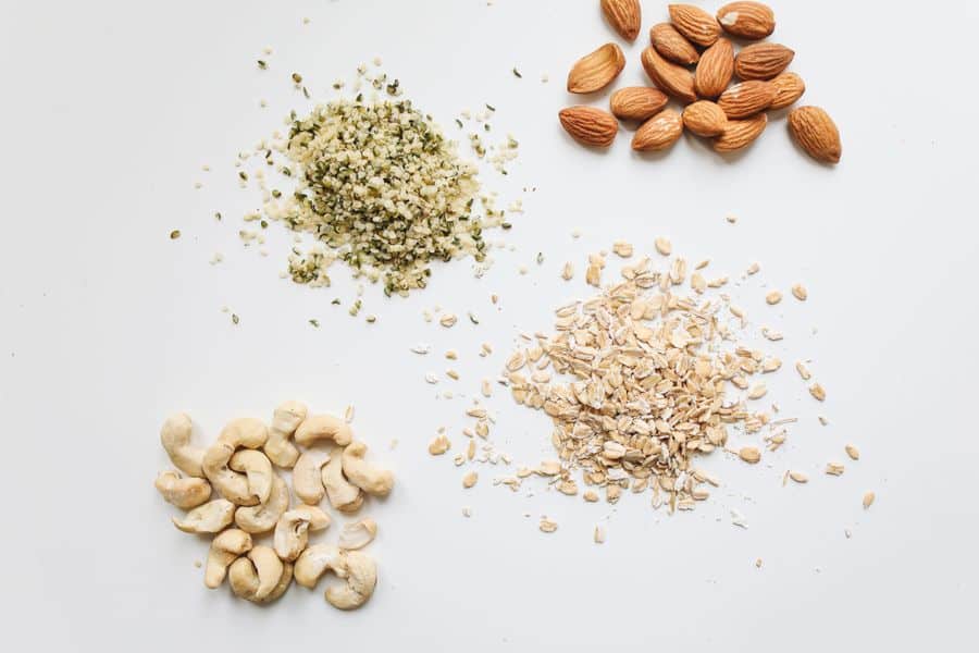 Frutos secos y semillas para proteína vegana